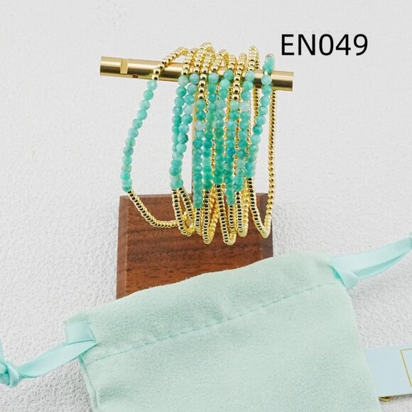 Enewton Amazonite & Gold Bead Nine-Piece Bracelet Set - Picture 6 of 7